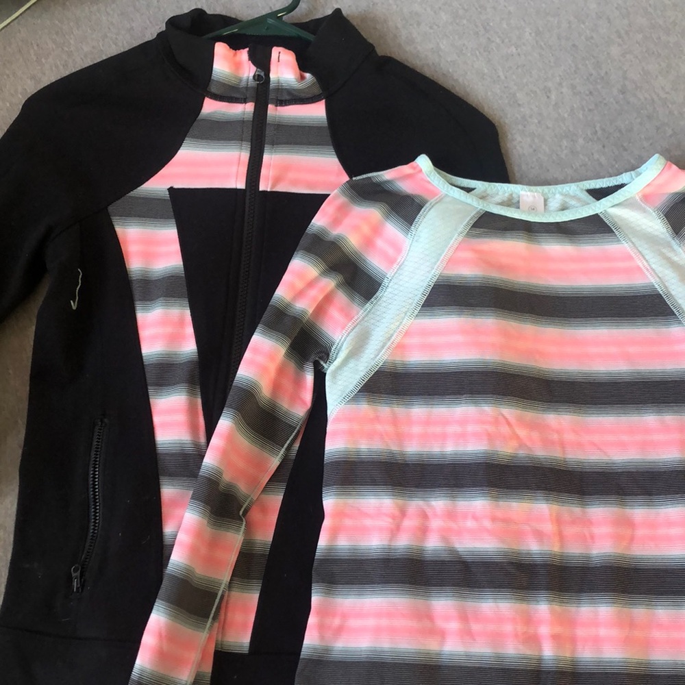 Ivivva jacket with matching long sleeve top